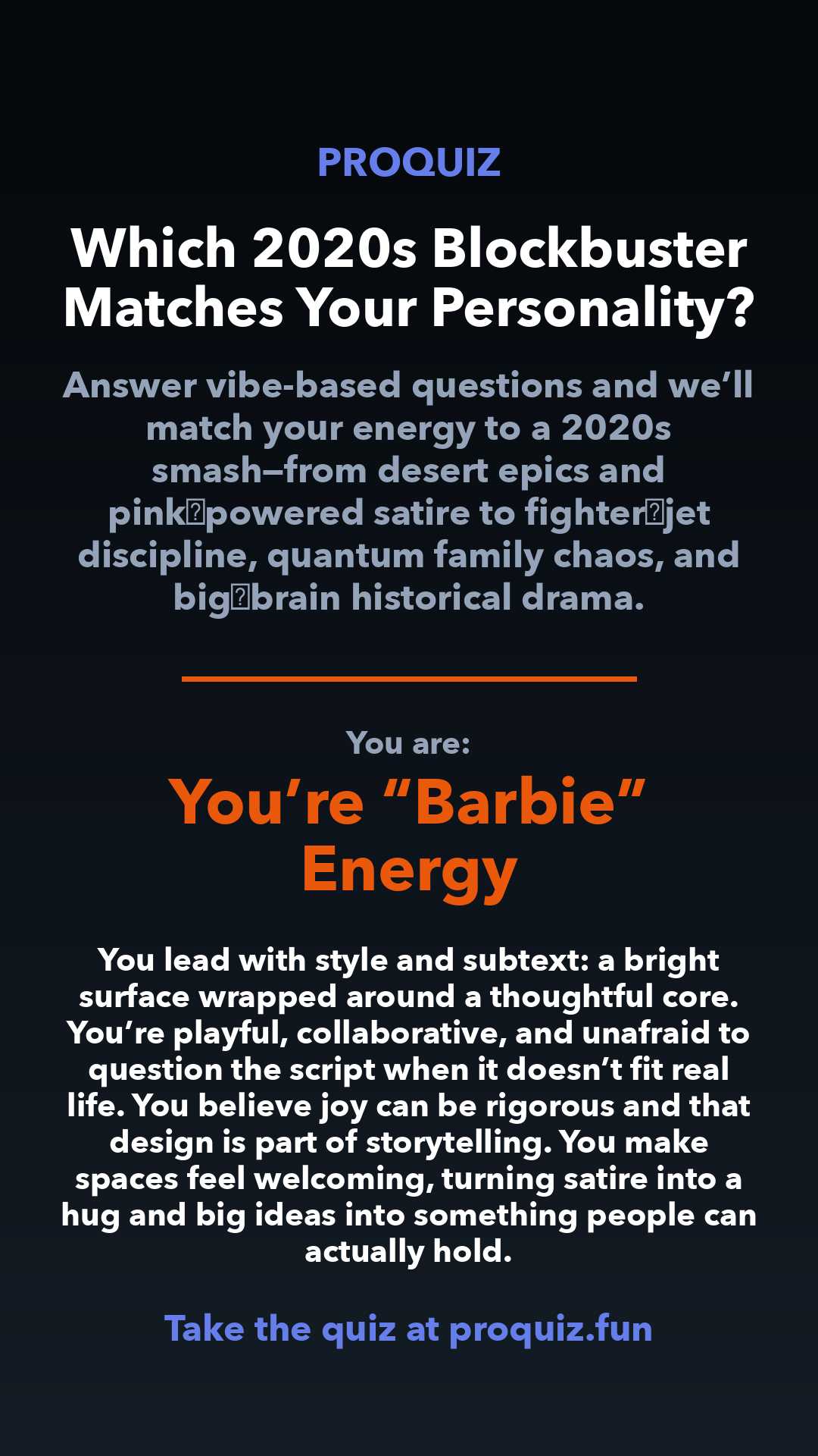 You’re “Barbie” Energy - Which 2020s Blockbuster Matches Your Personality?