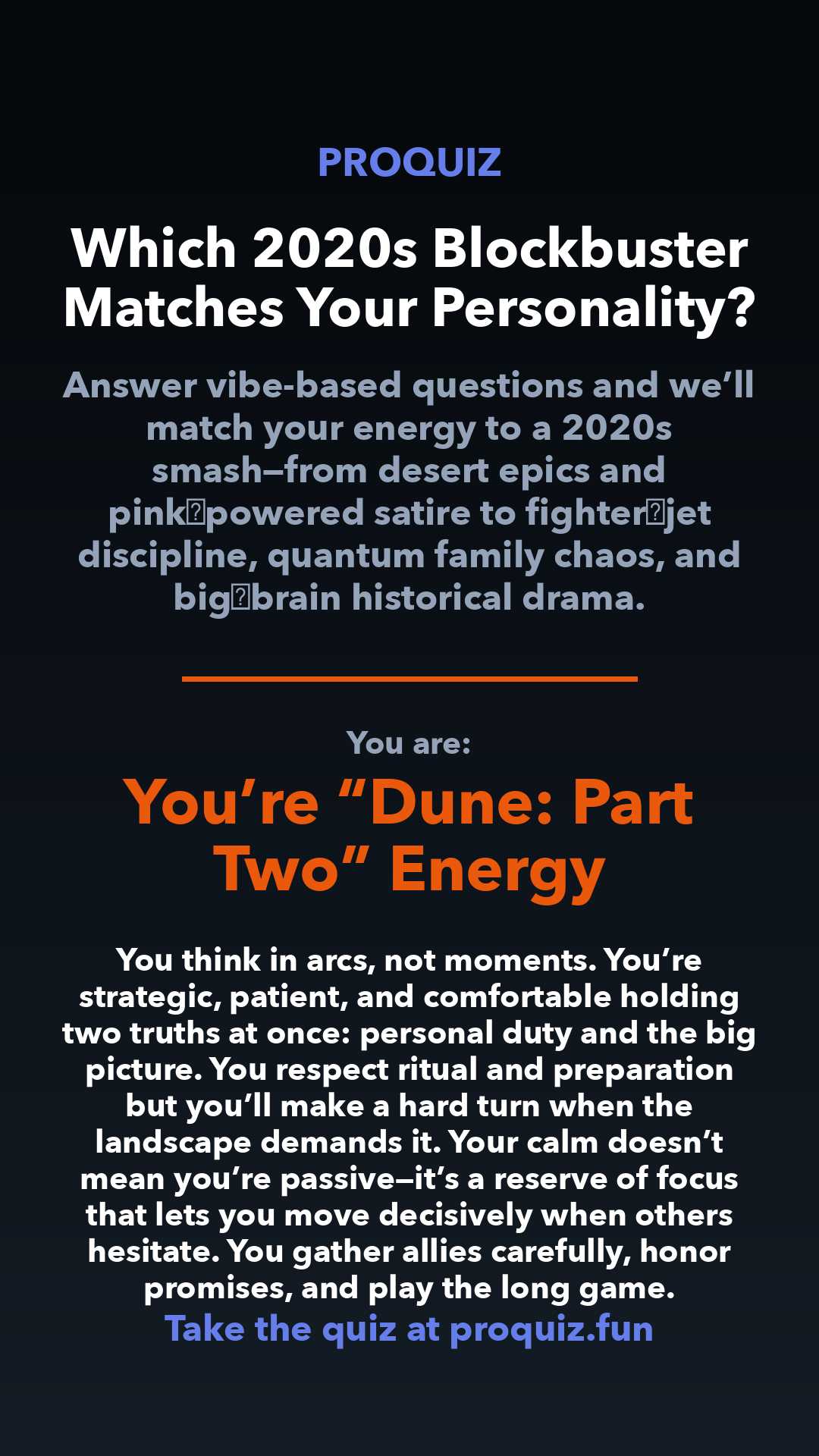 You’re “Dune: Part Two” Energy - Which 2020s Blockbuster Matches Your Personality?