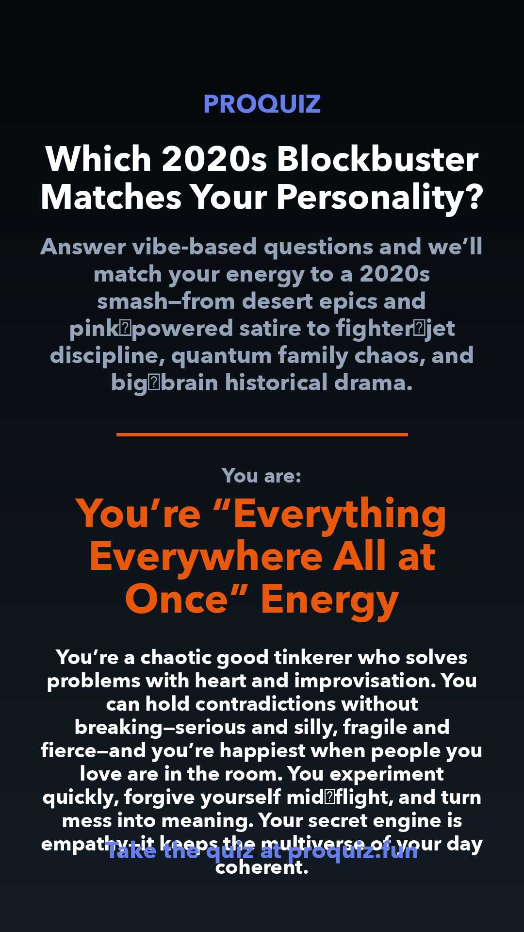 You’re “Everything Everywhere All at Once” Energy - Which 2020s Blockbuster Matches Your Personality?