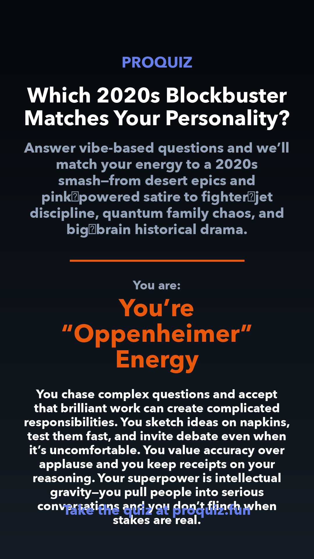 You’re “Oppenheimer” Energy - Which 2020s Blockbuster Matches Your Personality?