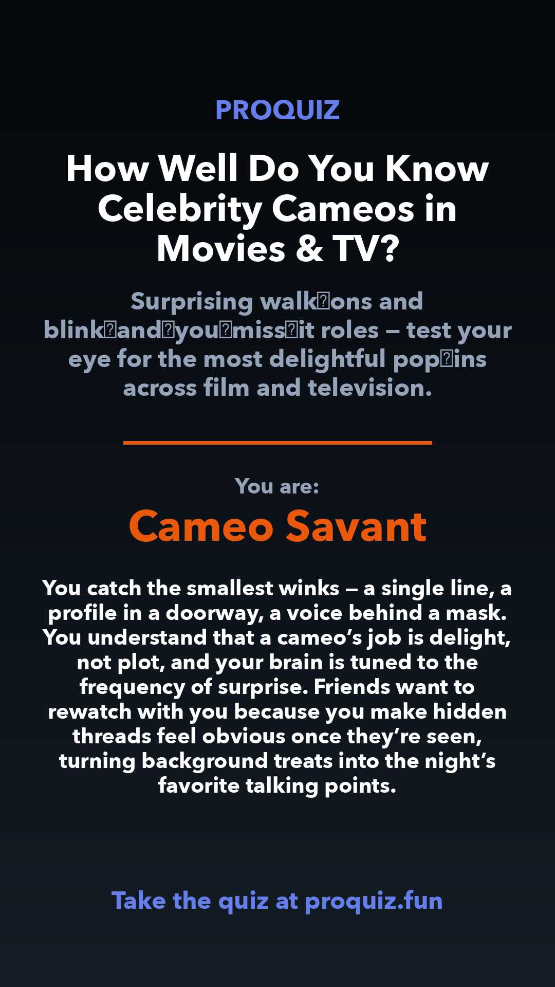 Cameo Savant - How Well Do You Know Celebrity Cameos in Movies & TV?