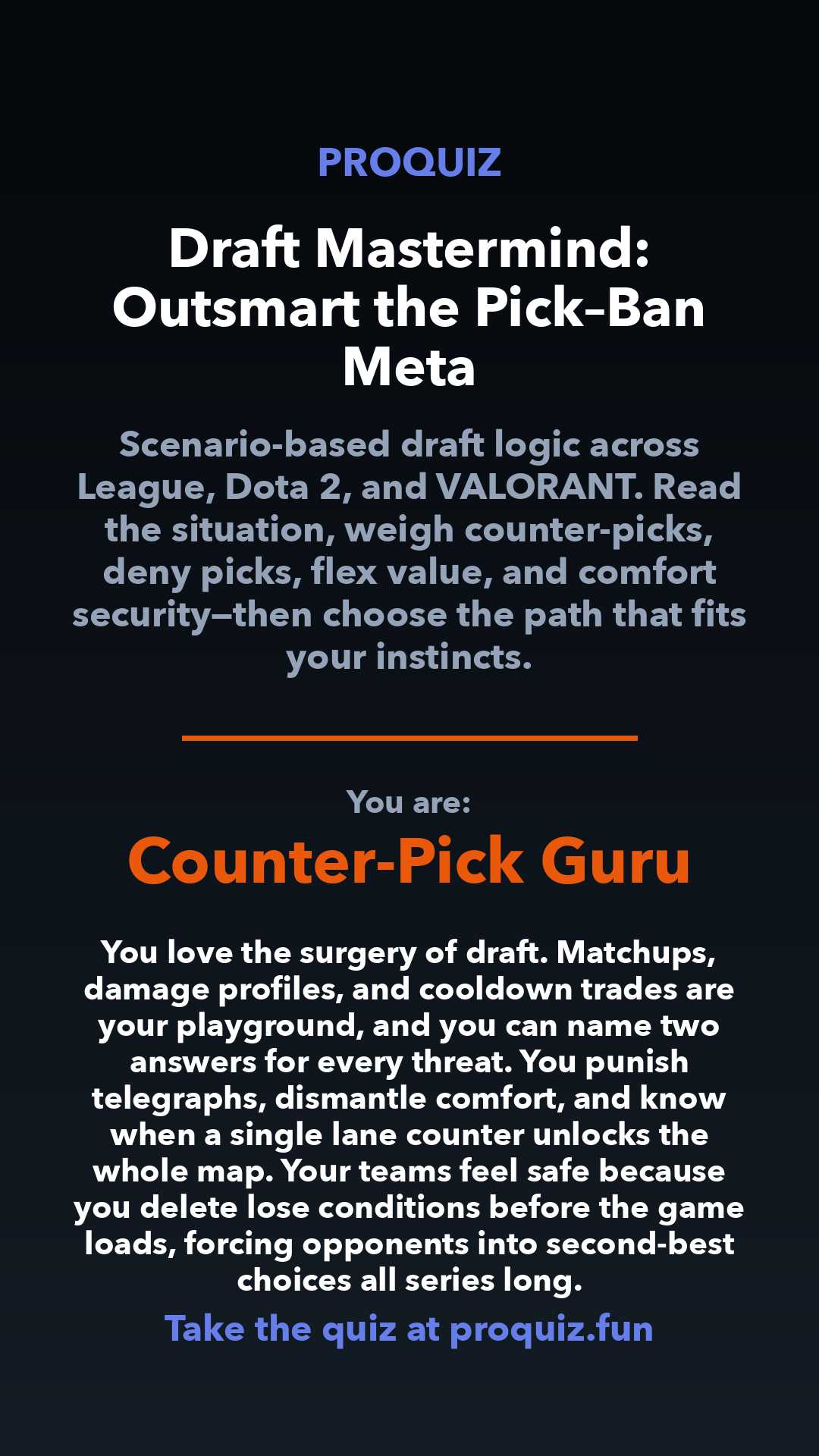 Counter-Pick Guru - Draft Mastermind: Outsmart the Pick–Ban Meta