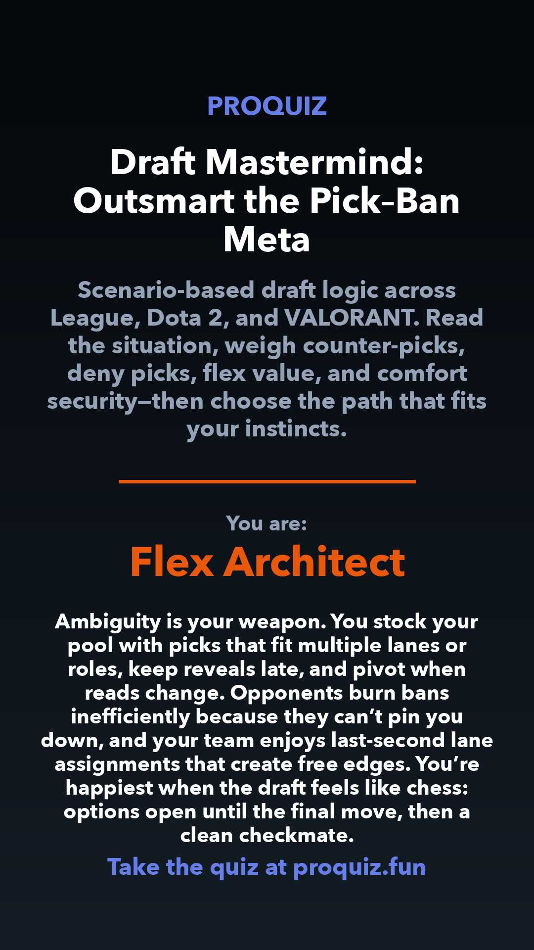 Flex Architect - Draft Mastermind: Outsmart the Pick–Ban Meta