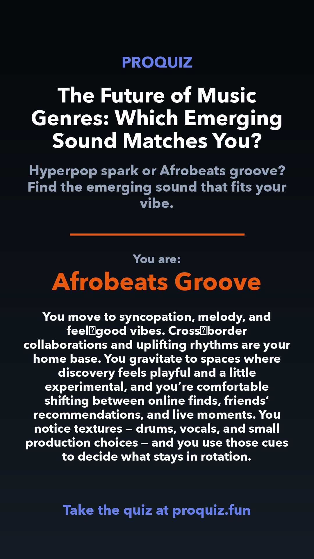 Afrobeats Groove - The Future of Music Genres: Which Emerging Sound Matches You?