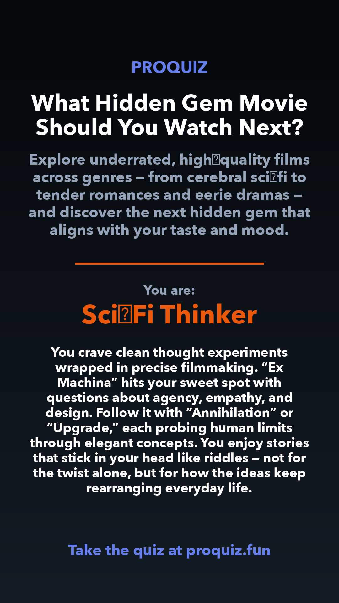 Sci‑Fi Thinker - What Hidden Gem Movie Should You Watch Next?