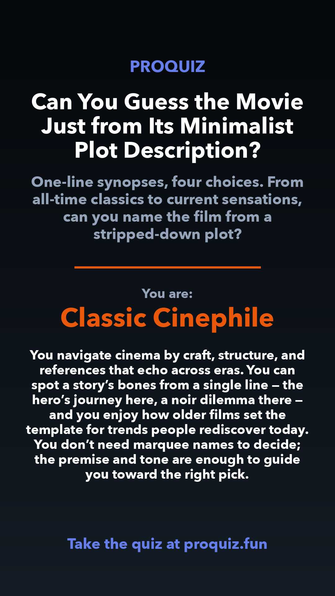 Classic Cinephile - Can You Guess the Movie Just from Its Minimalist Plot Description?