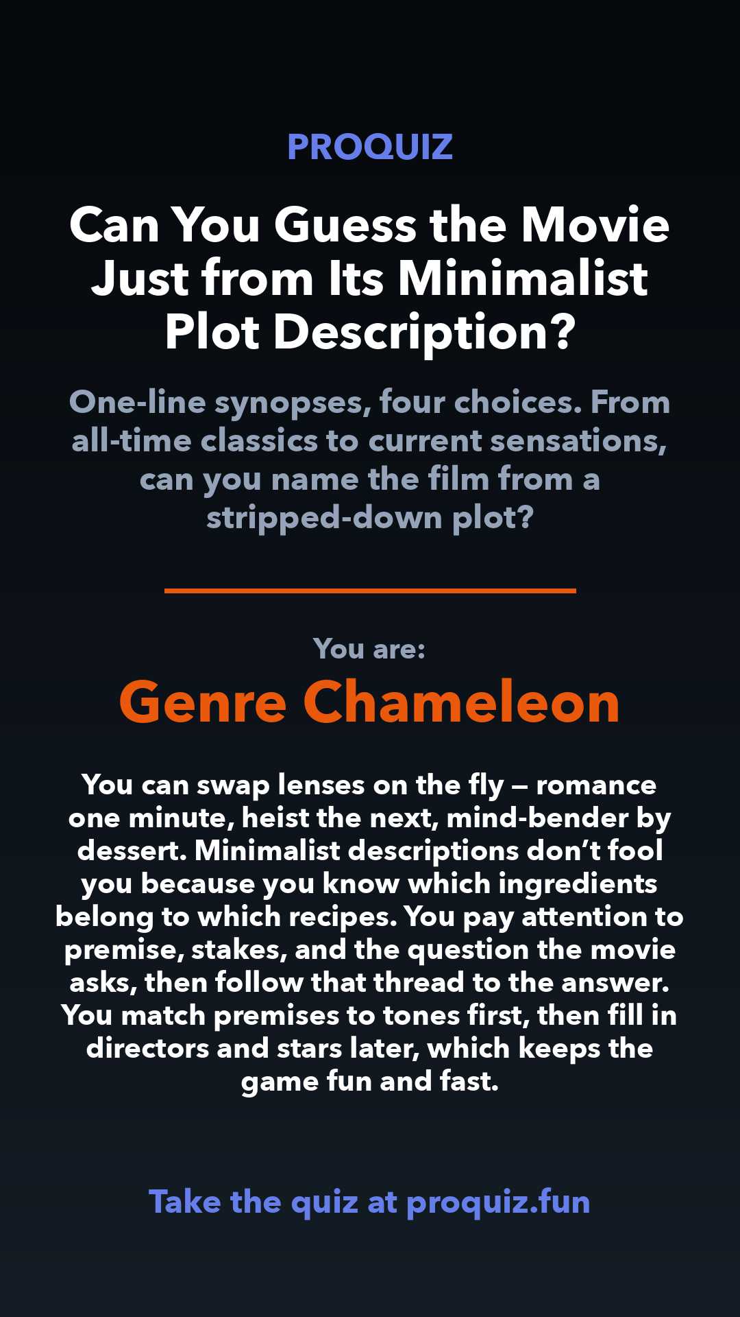 Genre Chameleon - Can You Guess the Movie Just from Its Minimalist Plot Description?