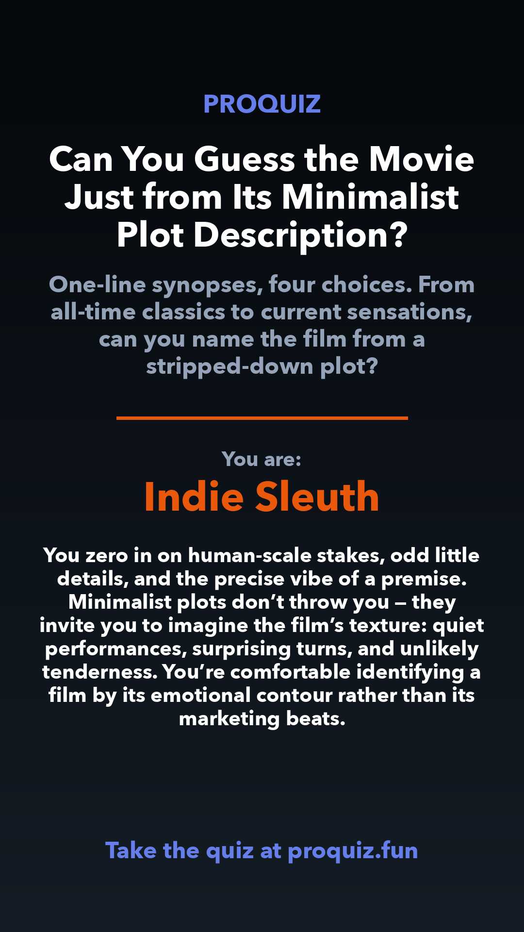 Indie Sleuth - Can You Guess the Movie Just from Its Minimalist Plot Description?