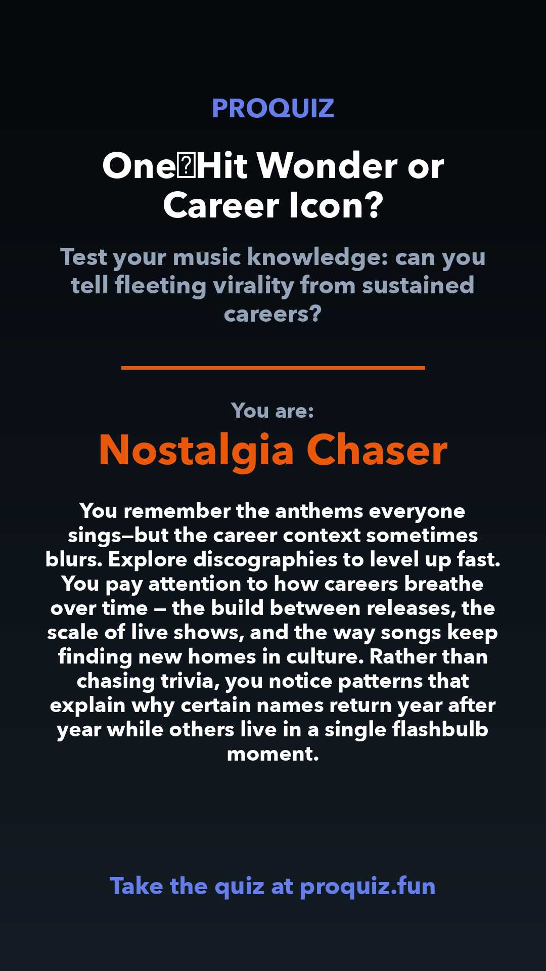 Nostalgia Chaser - One‑Hit Wonder or Career Icon?