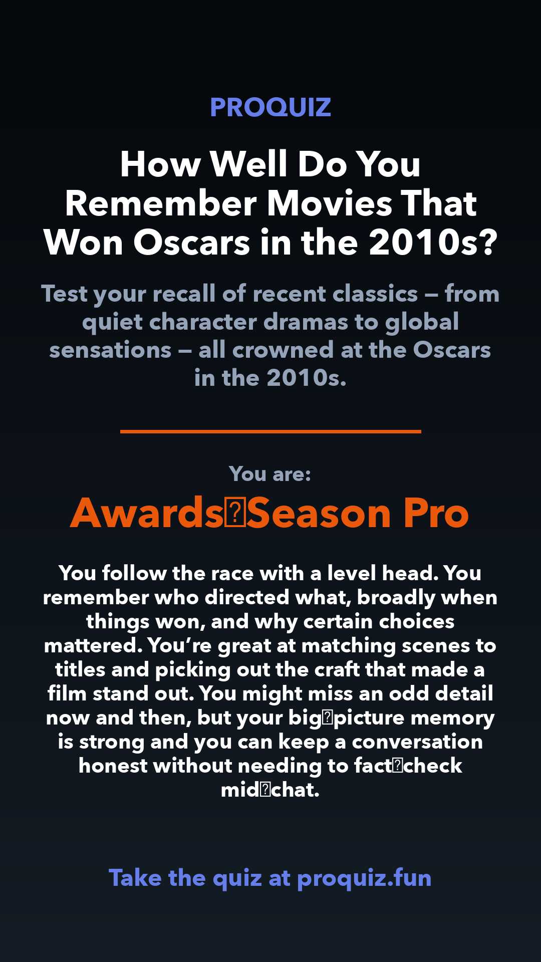 Awards‑Season Pro - How Well Do You Remember Movies That Won Oscars in the 2010s?