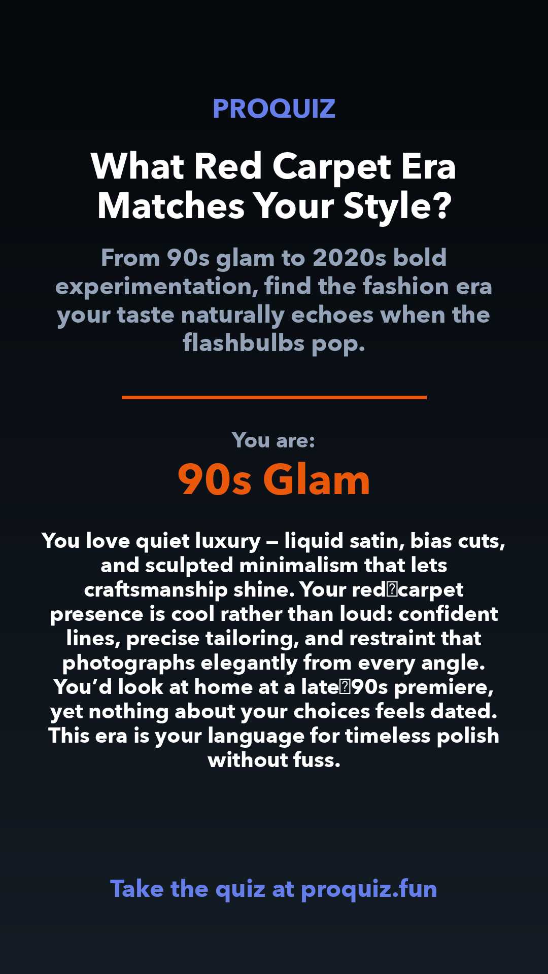 90s Glam - What Red Carpet Era Matches Your Style?