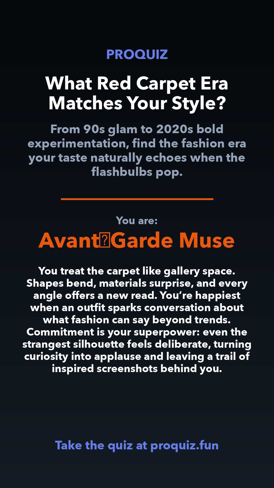 Avant‑Garde Muse - What Red Carpet Era Matches Your Style?
