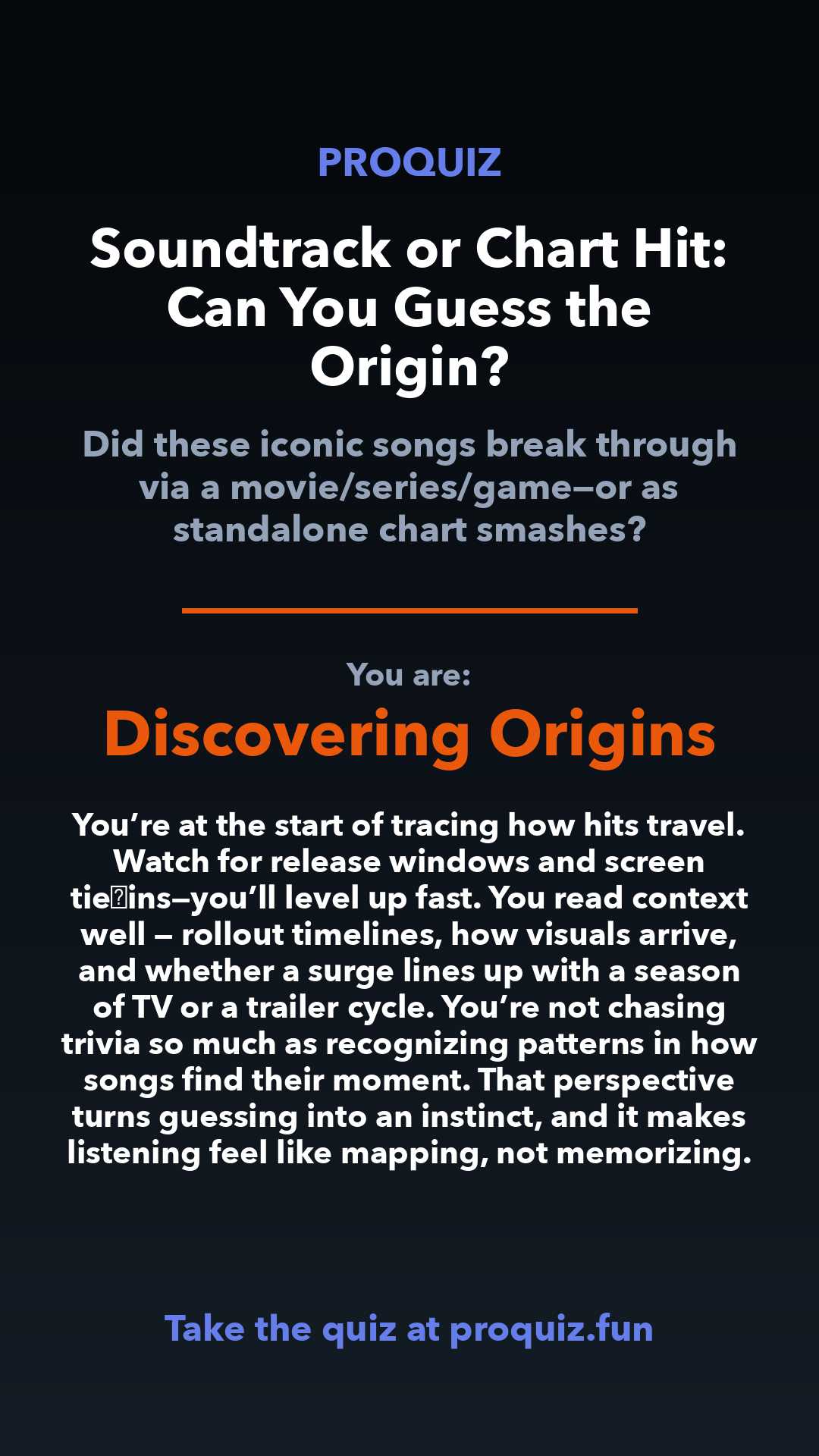 Discovering Origins - Soundtrack or Chart Hit: Can You Guess the Origin?
