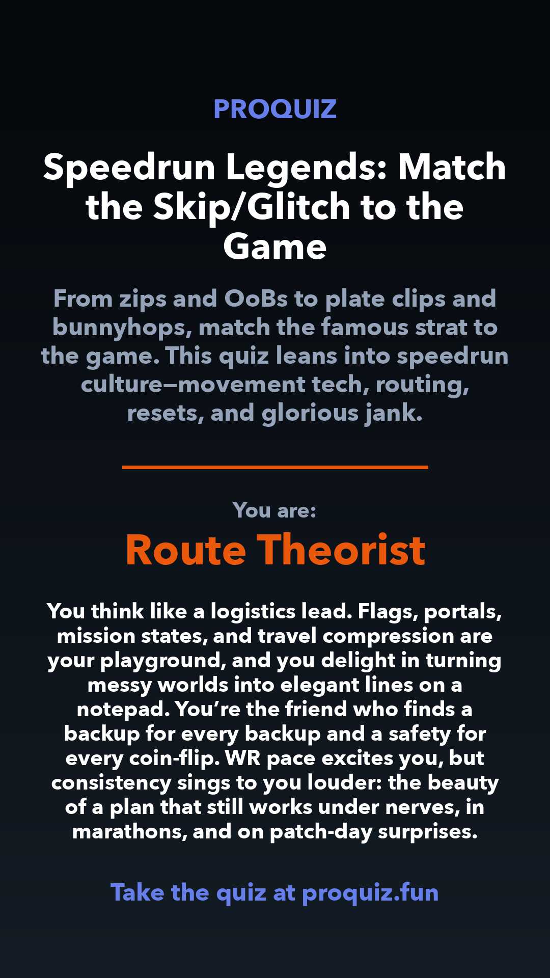 Route Theorist - Speedrun Legends: Match the Skip/Glitch to the Game
