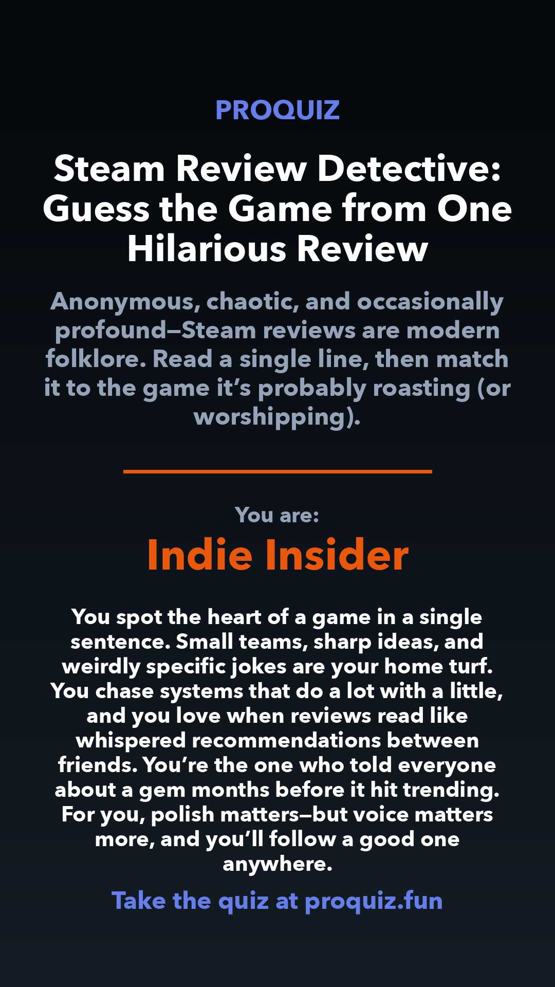 Indie Insider - Steam Review Detective: Guess the Game from One Hilarious Review