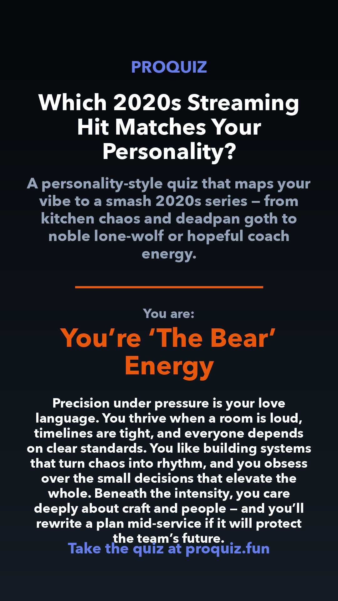 You’re ‘The Bear’ Energy - Which 2020s Streaming Hit Matches Your Personality?