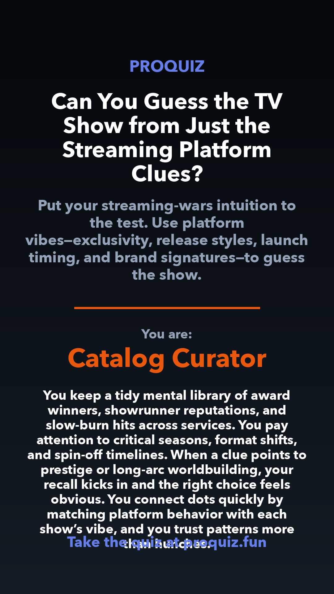 Catalog Curator - Can You Guess the TV Show from Just the Streaming Platform Clues?