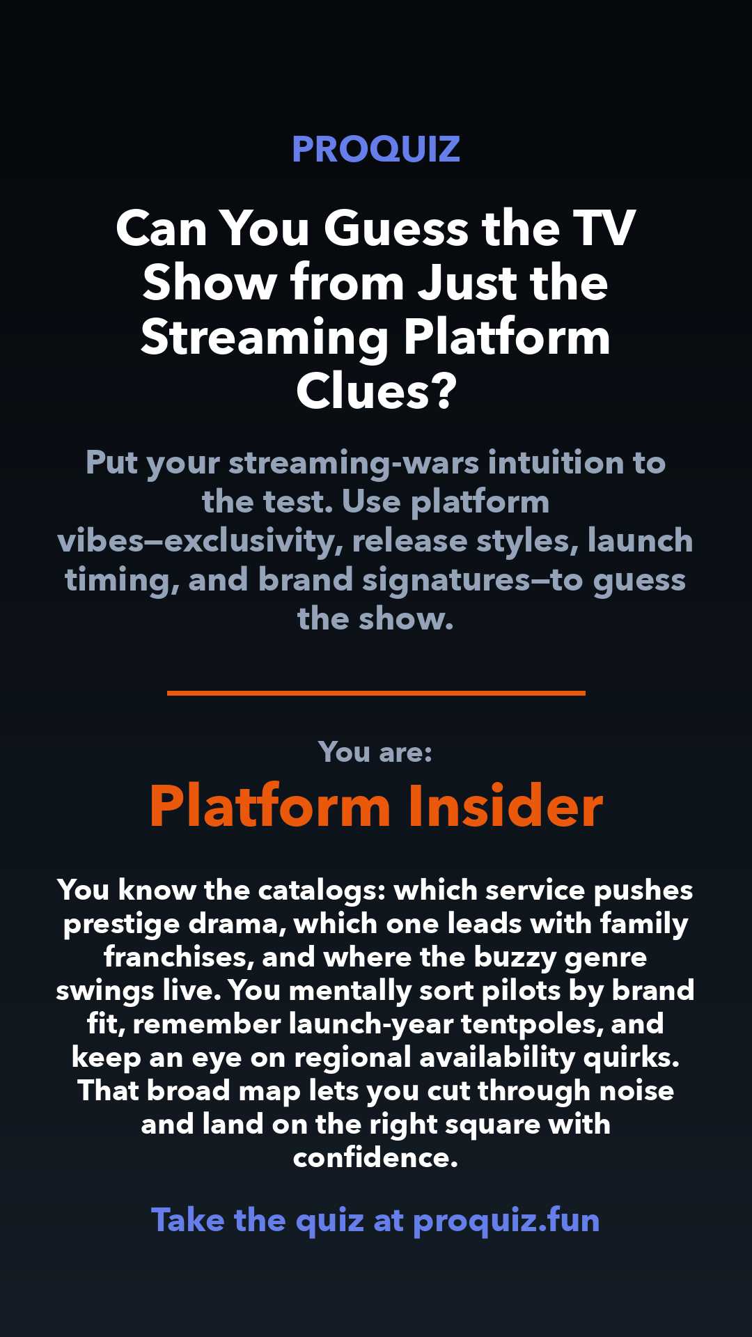 Platform Insider - Can You Guess the TV Show from Just the Streaming Platform Clues?